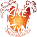 A logo for spice klyn, an asian restaurant.