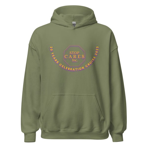 A green hoodie with the words " life is easier celebration."