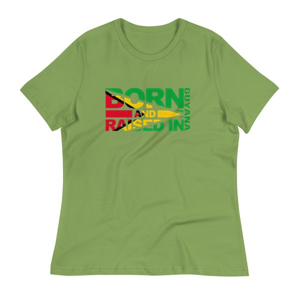 A green t-shirt with the words born to run in red, yellow and green.