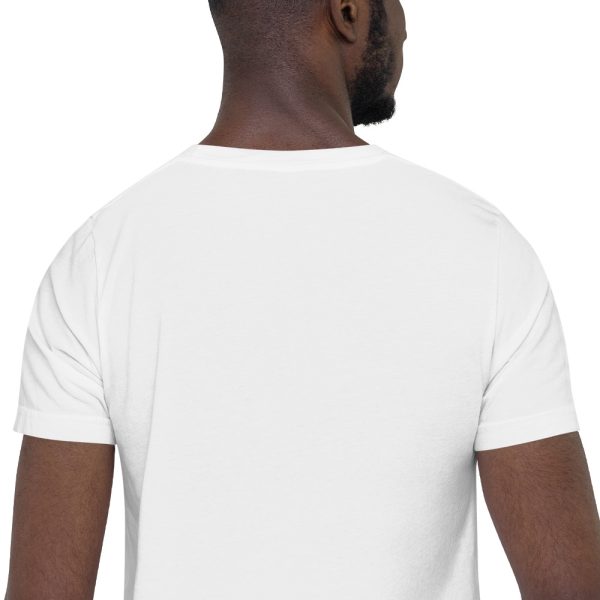 A man wearing a white t-shirt with the words " it's not easy being black."