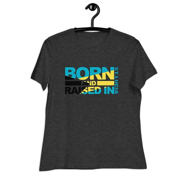 A black t-shirt with the words born and raised in.