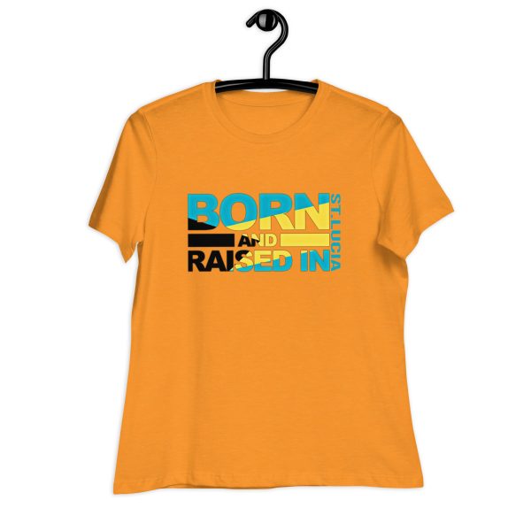 A women 's t-shirt with the words born to run.